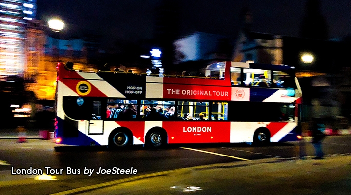 London Tour Bus by Joe Steele