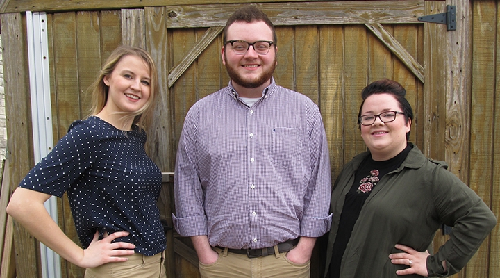 Editors-in-Chief, left to right: Cayla Robinson, Jared Rose, and Marissa Massey